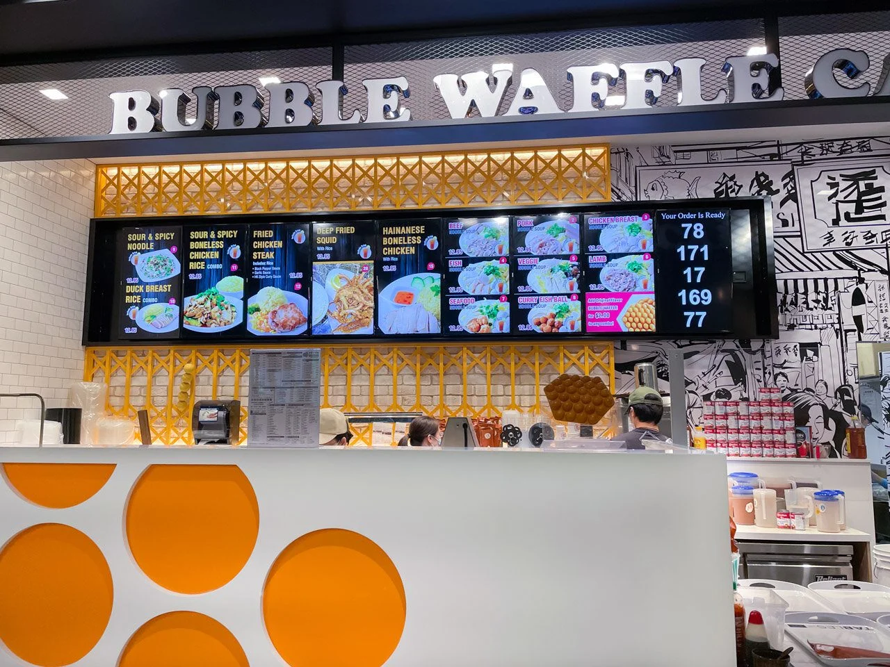 Bubble Waffle Cafe: Hong Kong Style Restaurant at The Amazing Brentwood Mall Food Court – Street Foods in Burnaby