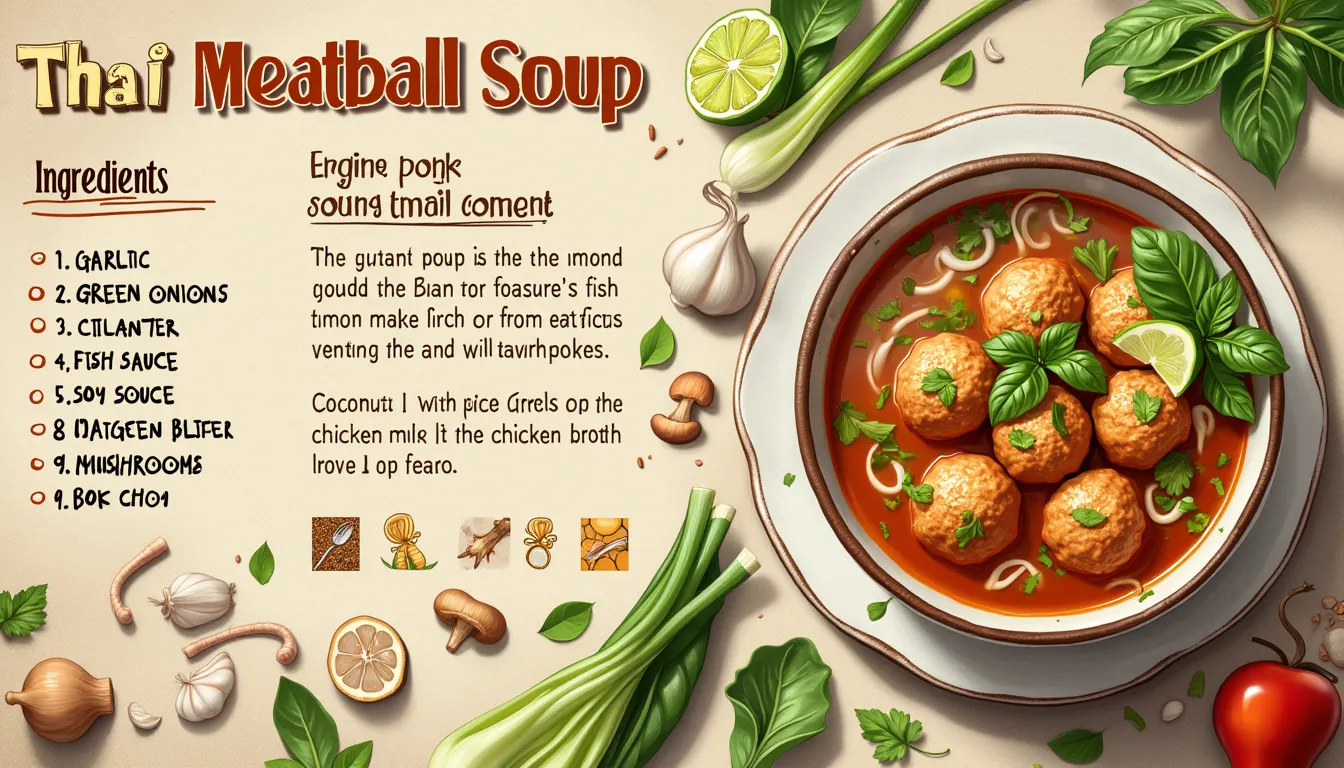 thai meatball soup 1
