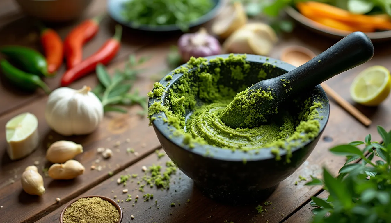 How to Make Authentic Thai Green Curry Paste at Home